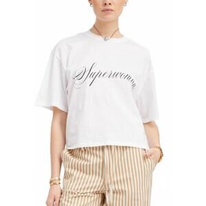 NEW SPRWMN superwoman boxy tee in white